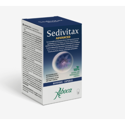 ABOCA Sedivitax Advanced Συμπλήρωμα Διατροφής με Πασιφλώρα για τον Ύπνο 30 Κάψουλες ABOCA Sedivitax Advanced Συμπλήρωμα Διατροφής με Πασιφλώρα για τον Ύπνο 30 Κάψουλες