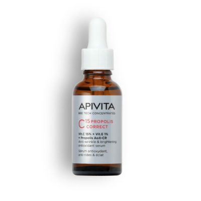 APIVITA Bee Tech Concentrates C15 Propolis Correct Αντιρυτιδικός & Αντιοξειδωτικός Ορός Λάμψης με Πρόπολη και Βιταμίνη E & C 30ml