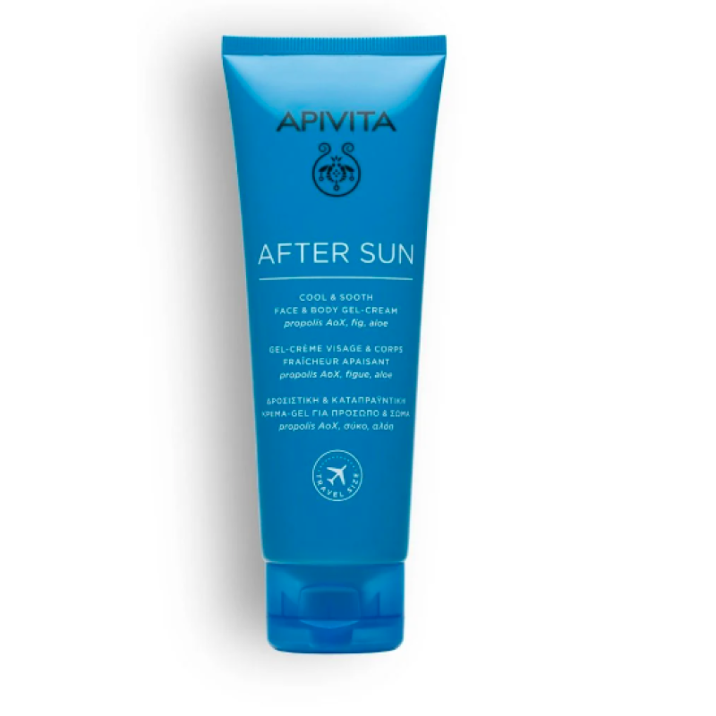 APIVITA After Sun Cool & Sooth Face & Body Gel-Cream Travel Size Δροσιστική Κρέμα-Τζέλ για Πρόσωπο και Σώμα 100ml