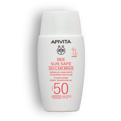 APIVITA Bee Sun Safe Daily Age Repair Αντηλιακή Κρέμα Λάμψης Λεπτόρρευστης Υφής Κατά των Ρυτίδων & Πανάδων  με Πρόπολη και Θαλάσσια Φύκη SPF50 50ml APIVITA Bee Sun Safe Daily Age Repair Αντηλιακή Κρέμα Λάμψης Λεπτόρρευστης Υφής Κατά των Ρυτίδων & Πανάδων  με Πρόπολη και Θαλάσσια Φύκη SPF50 50ml