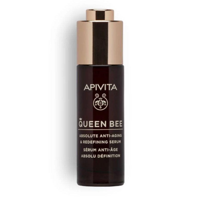 APIVITA Queen Bee Ορός Απόλυτης Αντιγήρανσης & Ανόρθωσης Περιγράμματος με Βασιλικό Πολτό Ελεγχόμενης Αποδέσμευσης 30ml