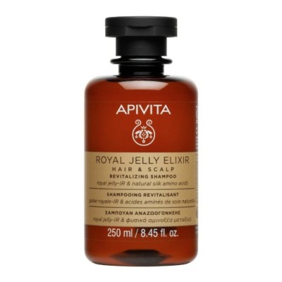 APIVITA Royal Jelly Elixir Hair & Scalp Revitalizing Shampoo Σαμπουάν Αναδόμησης Μαλλιών με Βασιλικό Πολτό 250ml