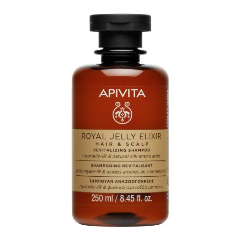 APIVITA Royal Jelly Elixir Hair & Scalp Revitalizing Shampoo Σαμπουάν Αναδόμησης Μαλλιών με Βασιλικό Πολτό 250ml
