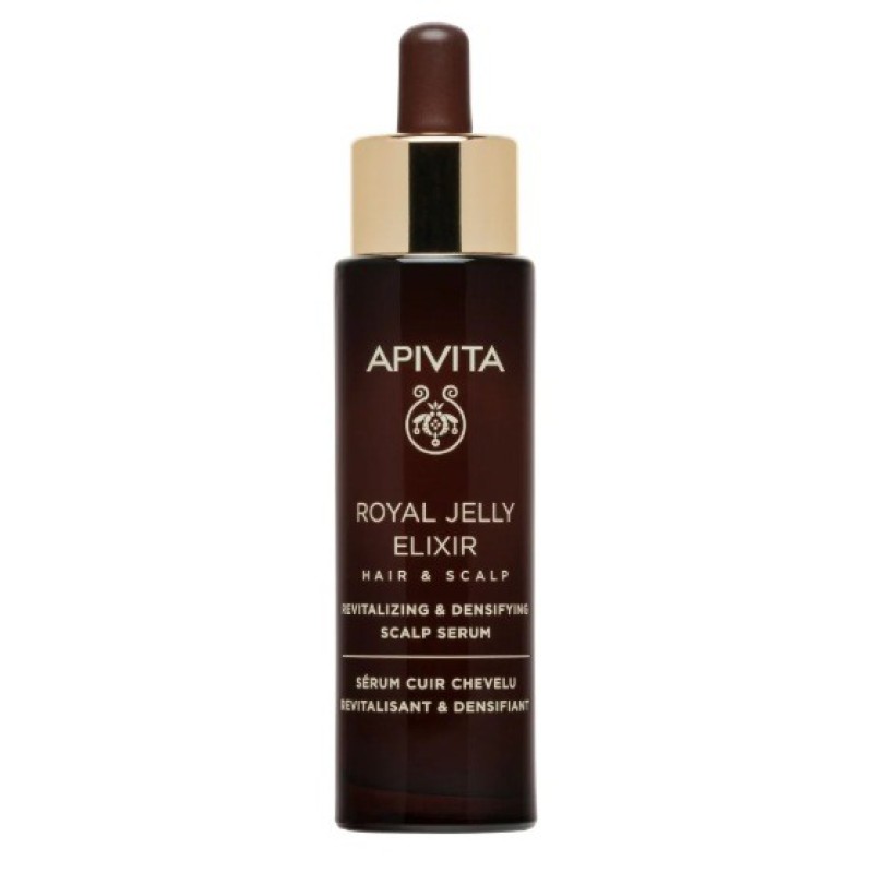 APIVITA Royal Jelly Elixir Hair & Scalp Revitalizing & Densifying Scalp Serum Ορός Τριχωτού Αναζωογόνησης & Πυκνότητας με Βασιλικό Πολτό 50ml