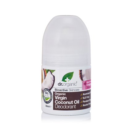 DR. ORGANIC Coconut Oil Deodorant Aποσμητικό σε Mορφή Roll-On με Βιολογικό Έλαιο Καρύδας 50ml