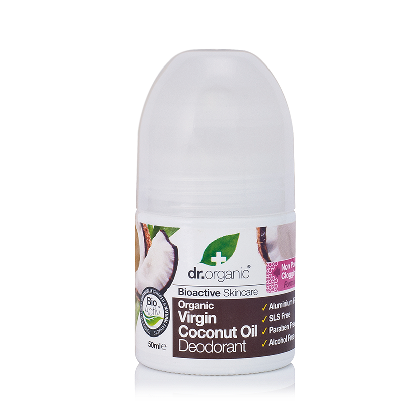 DR. ORGANIC Coconut Oil Deodorant Aποσμητικό σε Mορφή Roll-On με Βιολογικό Έλαιο Καρύδας 50ml