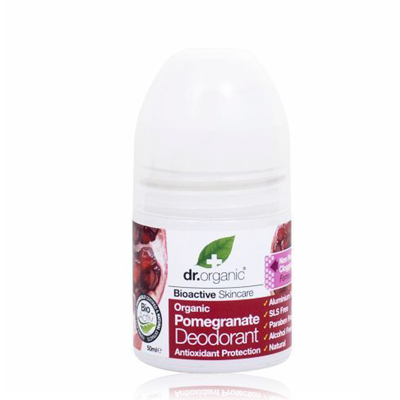 DR. ORGANIC Pomegranate Deodorant Aποσμητικό σε Mορφή Roll-On με Βιολογικό Ρόδι 50ml