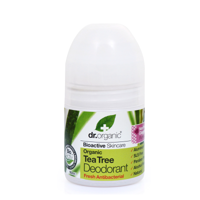DR. ORGANIC Tea Tree Deodorant Aποσμητικό σε Mορφή Roll-On με Βιολογικό Έλαιο Τεϊόδεντρου 50ml