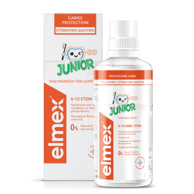 ELMEX Caries Protection Junior Παιδικό Στοματικό Διάλυμα για Πορστασία απο την Τερηδόνα Κατά την Αλλαγή της Οδοντοφυΐας απο 6 Έως 12 Ετών 400ml