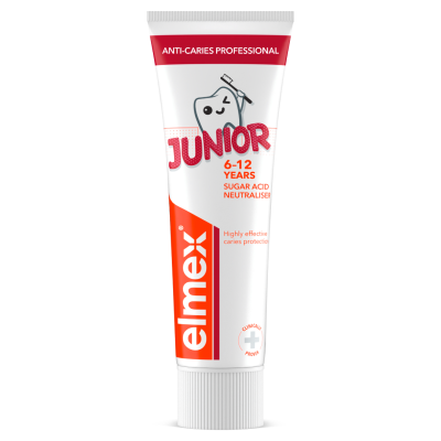ELMEX Anti-Caries Professional Junior Παιδική Οδοντόκρεμα με Φθόριο και 1.5% Αργινίνη για Προστασία απο την Τερηδόνα απο 6 Έως 12 Ετών 75ml