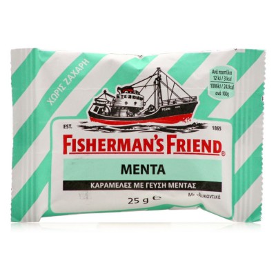 FISHERMAN'S FRIEND Καραμέλες για τον Λαιμό Χωρίς Ζάχαρη με Γεύση Μέντας 25g