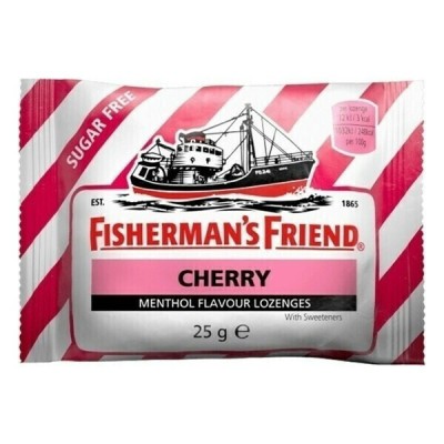FISHERMAN'S FRIEND Καραμέλες για τον Λαιμό Χωρίς Ζάχαρη με Γεύση Κεράσι και Άρωμα Μενθόλης 25g