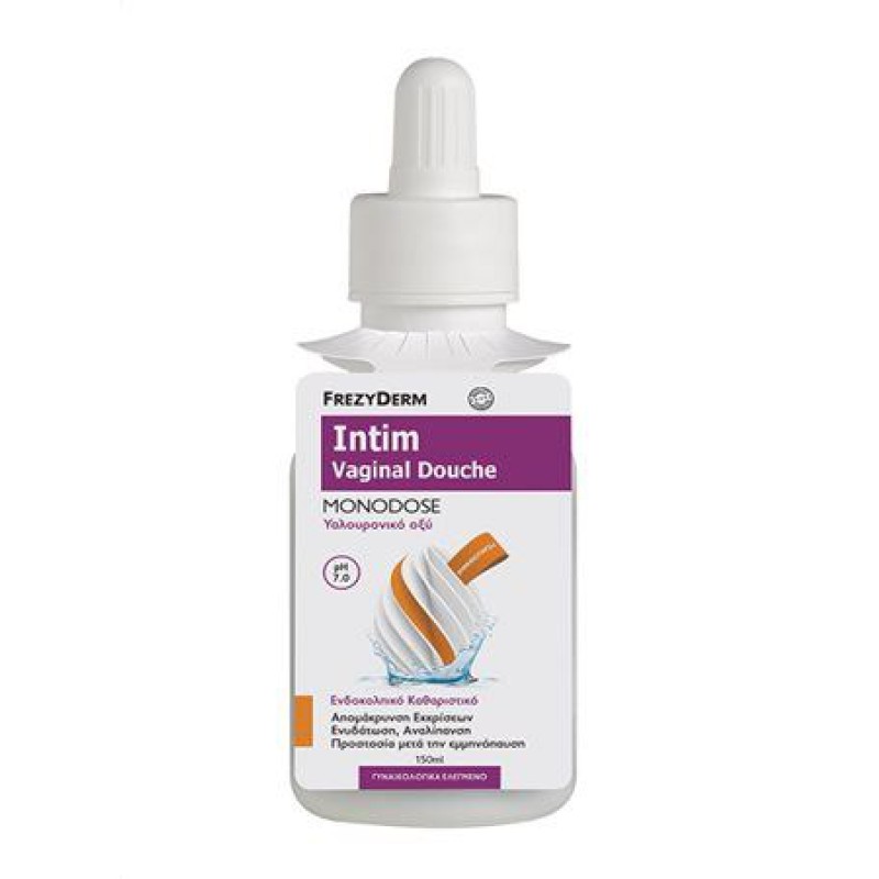 FREZYDERM Intim Vaginal Douche Monodose Hyaluronic Acid Διάλυμα Κολπικής Πλύσης σε Μονοδόση pH7.0 150ml