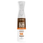FREZYDERM Active Sun Screen Cream Spray Aντηλιακό Γαλάκτωμα σε Σπρέι για Εύκολο και Ομοιόμορφο Ψεκασμό Προσώπου και Σώματος SPF50+ 275ml