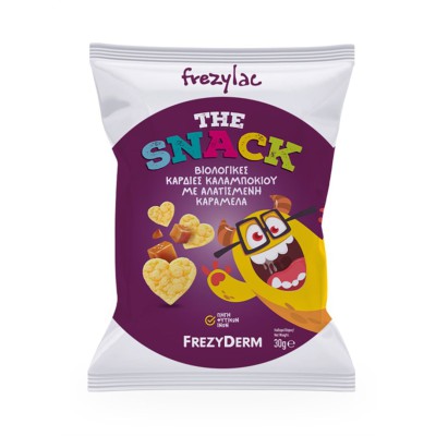 FREZYDERM Frezylac The Snack Βιολογικές Καρδιές Καλαμποκιού με Αλατισμένη Καραμέλα 30g FREZYDERM Frezylac The Snack Βιολογικές Καρδιές Καλαμποκιού με Αλατισμένη Καραμέλα 30g