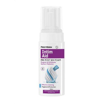FREZYDERM Intim Aid Pre Post Sex Foam Πλούσιος Αφρός για τον Καθαρισμό της Ευαίσθητης Περιοχής Πρίν και Μετά τη Σεξουαλική Επαφή pH4.5 100ml FREZYDERM Intim Aid Pre Post Sex Foam Πλούσιος Αφρός για τον Καθαρισμό της Ευαίσθητης Περιοχής Πρίν και Μετά τη Σεξουαλική Επαφή pH4.5 100ml