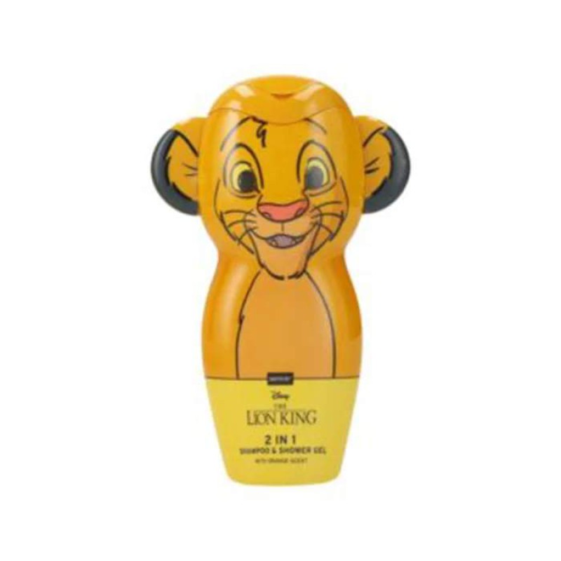 SENCE Disney The Lion King 3D Simba 2 in 1 Παιδικό Σαμπουάν & Αφρόλουτρο Με Άρωμα Πορτοκάλι 300ml