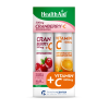 HEALTH AID 1+1 Cranberry 500mg + C Συμπλήρωμα Διατροφής με Κράνμπερι και Βιταμίνη C 20 Αναβράζοντα Δισκία & Vitamin C 1000mg 20 Αναβράζοντα Δισκία
