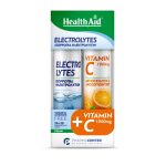 HEALTH AID 1+1 Electrolytes Συμπλήρωμα Διατροφής με Ηλεκτρολύτες 20 Αναβράζοντα Δισκία & Vitamin C 1000mg 20 Αναβράζοντα Δισκία