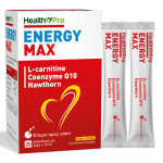 HEALTH PRO Energy Max Συμπλήρωμα Διατροφής με L-Carnitine 1000mg , Συνένζυμο Q10 100mg και Εκχύλισμα Κράταιγου 75mg για Τόνωση και Ενέργεια 20 Φακελίσκοι