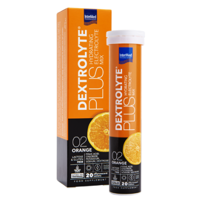 INTERMED Dextrolyte Plus Hydrating Electrolyte Mix 02 Orange Συμπληρωμα Διατροφής με Ηλεκτρολύτες , Δεξτρόζη & Φυλλικό Οξύ και Γεύση Πορτοκάλι 20 Αναβράζοντα Δισκία INTERMED Dextrolyte Plus Hydrating Electrolyte Mix 02 Orange Συμπληρωμα Διατροφής με Ηλεκτρολύτες , Δεξτρόζη & Φυλλικό Οξύ και Γεύση Πορτοκάλι 20 Αναβράζοντα Δισκία
