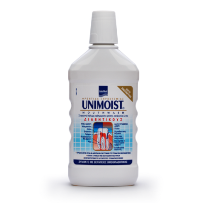 INTERMED Unimoist Mouthwash Στοματικό Διάλυμα για Καθημερινή Φροντίδα Δοντιών & Ούλων Κατάλληλο για Διαβητικούς 500ml