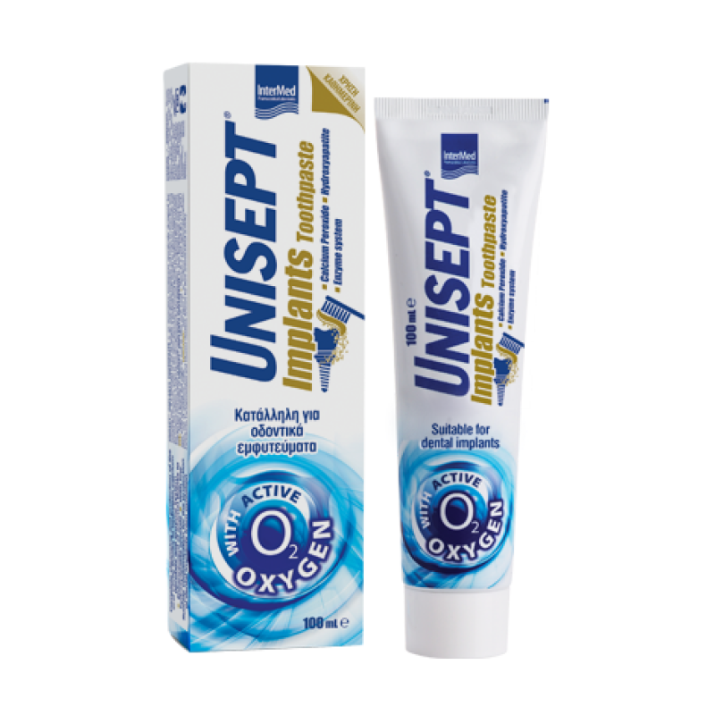INTERMED Unisept Implants Toothpaste Οδοντόκρεμα για Οδοντικά Εμφυτεύματα 100ml