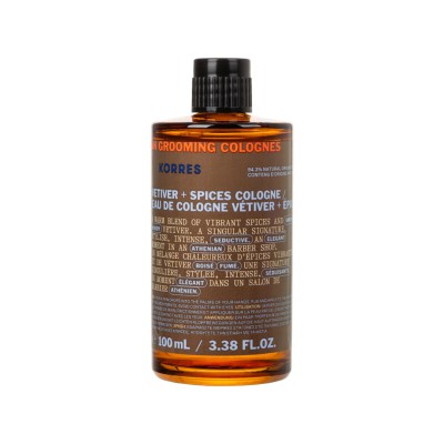 KORRES Athenian Grooming Eau De Cologne Βέτιβερ + Μπαχαρικά 100ml