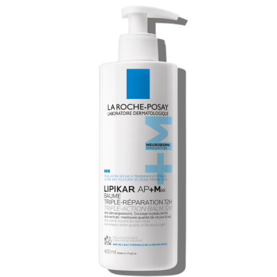 LA ROCHE POSAY Lipikar Baume AP+Max Μαλακτικό Βάλσαμο Αναπλήρωσης Λιπιδίων με Τριπλή Δράση Κατά των Ερεθισμών & του Κνησμού για το Ξηρό & Ατοπικό Δέρμα 400ml