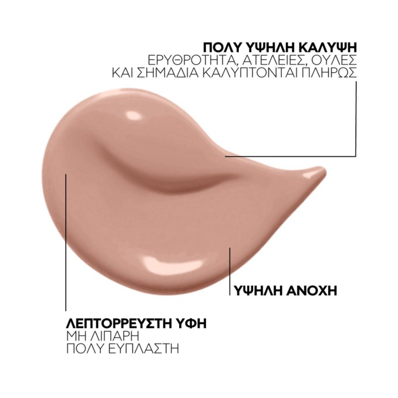 LA ROCHE POSAY Toleriane Full Coverage Corrective Fluid Foundation Για Άμεση Πολύ Υψηλή Κάλυψη SPF25 No8 30ml