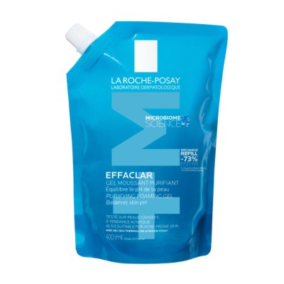 LA ROCHE POSAY Effaclar +M Cleansing Foaming Gel Refill Αφρώδες Τζέλ Καθαρισμού για την Ευαίσθητη Λιπαρή Επιδερμίδα 400ml