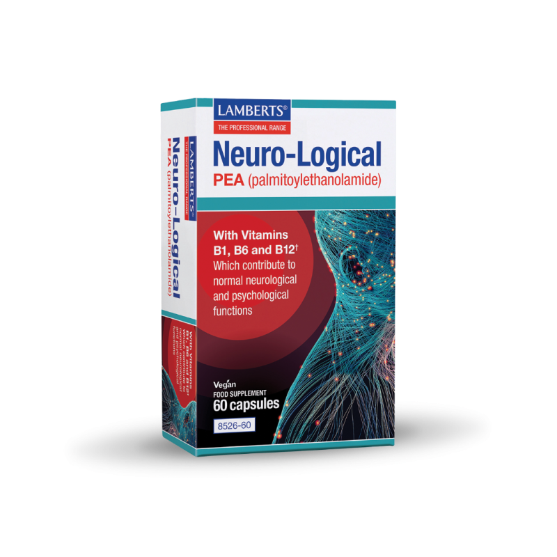 LAMBERTS Neuro-Logical PEA Συμπλήρωμα Διατροφής με Βιταμίνες B1 , B6 και B12 για τη Καλή Λειτουργία του Νευρικού Συστήματος 60 Κάψουλες