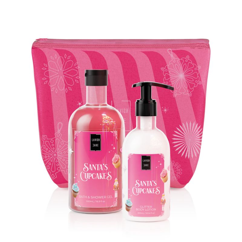 LAVISH CARE Santa's Cupcakes Christmas Set Αφρόλουτρο 500ml & Κρέμα Σώματος 300ml