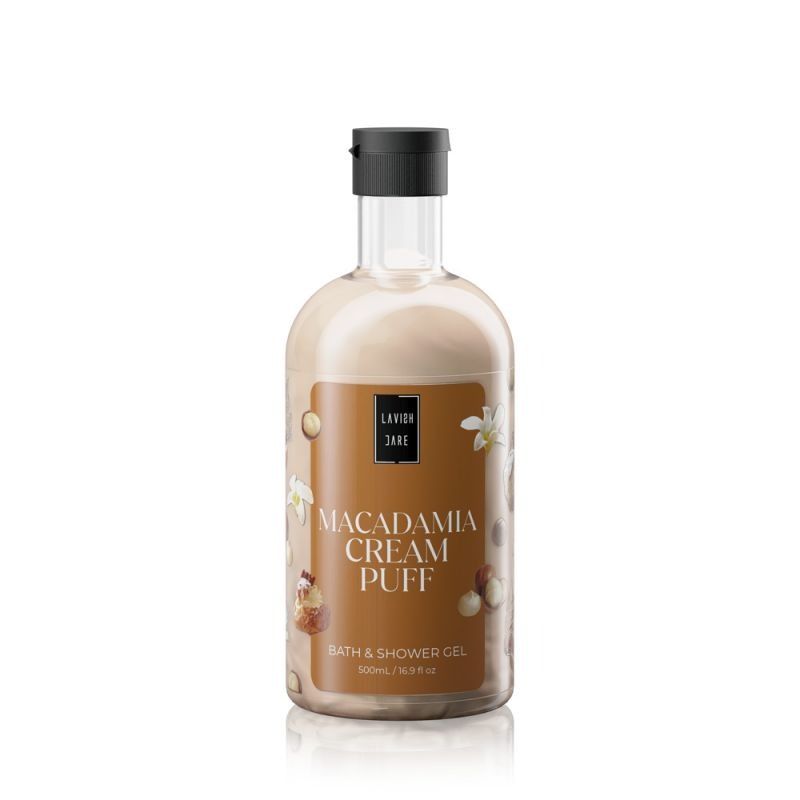 LAVISH CARE Macadamia Cream Puff Bath & Shower Gel Αφρόλουτρο Σώματος 500ml