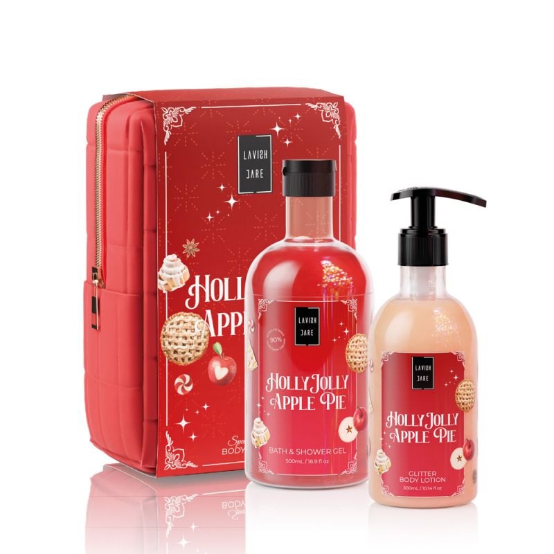 LAVISH CARE Holly Jolly Apple Pie Christmas Set Αφρόλουτρο 500ml & Κρέμα Σώματος 300ml