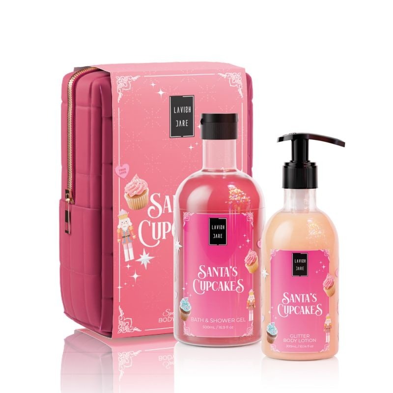 LAVISH CARE Santa's Cupcakes Christmas Set Αφρόλουτρο 500ml & Κρέμα Σώματος 300ml