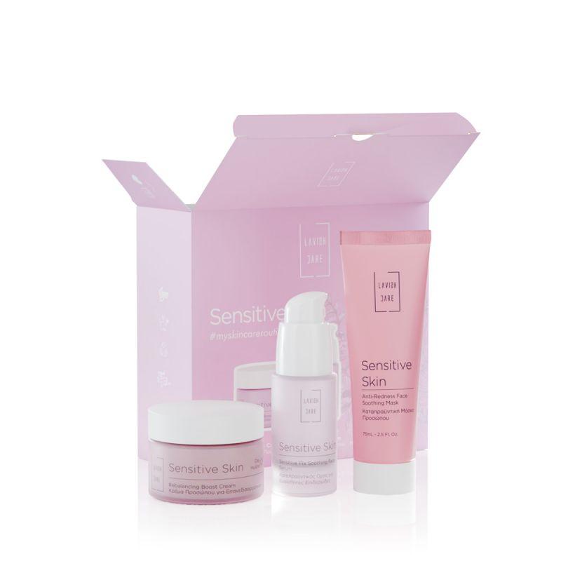 LAVISH CARE Sensitive Skin Care Essentials Triplet Σετ Τριών Μοναδικών Προϊόντων Περιποίησης Προσώπου 1τμχ