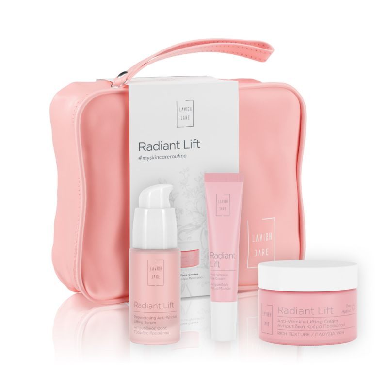 LAVISH CARE Radiant Lift Skin Care Essentials Necessaire Triplet Σετ Τριών Μοναδικών Προϊόντων Περιποίησης Προσώπου 1τμχ