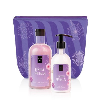 LAVISH CARE Festive Petals Christmas Set Αφρόλουτρο 500ml & Κρέμα Σώματος 300ml