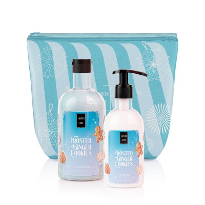 LAVISH CARE Frosted Ginger Cookies Christmas Set Αφρόλουτρο 500ml & Κρέμα Σώματος 300ml