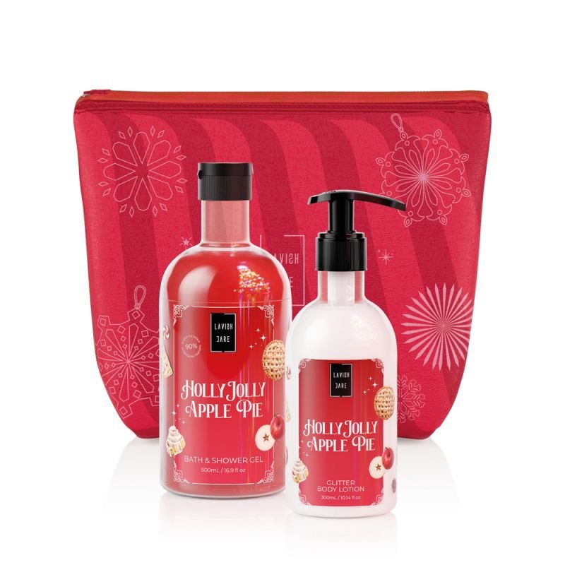 LAVISH CARE Holly Jolly Apple Pie Christmas Set Αφρόλουτρο 500ml & Κρέμα Σώματος 300ml