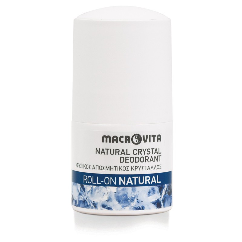 MACROVITA Natural Crystal Deodorant Φυσικός Aποσμητικός Kρύσταλλος Roll-On 50ml