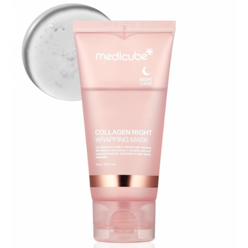 MEDICUBE Collagen Night Wrapping Μάσκα Προσώπου για Ενυδάτωση / Σύσφιξη Νύχτας 75ml