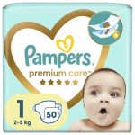 PAMPERS Premium Care Βρεφικές Πάνες No1 (2-5kg) 50τμχ 