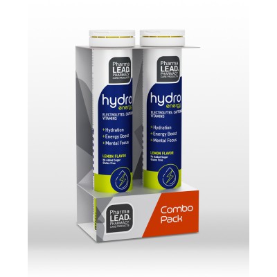 PHARMALEAD 1+1 Hydro Energy Συμπλήρωμα Διατροφής με Ηλεκτρολύτες , Βιταμίνες και Καφείνη 2 x 20 Αναβράζοντα Δισκία 