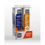 PHARMALEAD 1+1 Hydro Plus Vitamin C  Συμπλήρωμα Διατροφής με Ηλεκτρολύτες και Βιταμίνη C  20 Αναβράζοντα Δισκία & ΔΩΡΟ Vitamin C 1000mg 20 Αναβράζοντα Δισκία