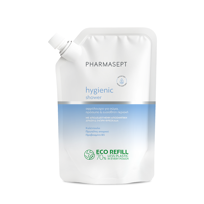 PHARMASEPT Hygienic Shower Refill Αφρόλουτρο για Ευαίσθητη Περιοχή , Σώμα και Πρόσωπο 900ml