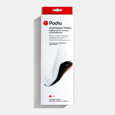 PODIA Anatomic Insoles Ανατομικοί Πάτοι Καθημερινής Άνεσης & Ξεκούρασης με Αντικραδασμική Τεχνολογία Μέγεθος 36 1 Ζευγάρι