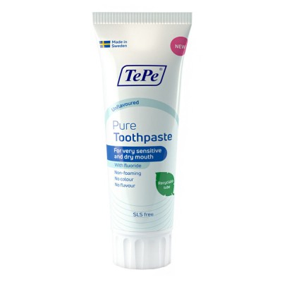 TEPE Pure Toothpaste Οδοντόκρεμα για Ευαίσθητα Δόντια και Ξηροστομία Χωρίς Γεύση 75ml TEPE Pure Toothpaste Οδοντόκρεμα για Ευαίσθητα Δόντια και Ξηροστομία Χωρίς Γεύση 75ml