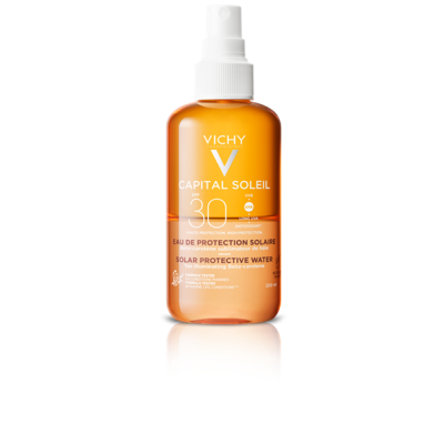 VICHY Capital Soleil Αντηλιακό Νερό για Λαμπερό Μαύρισμα με Βήτα Καροτίνη SPF30 200ml 
